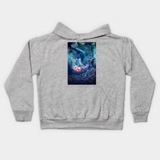 Leonard the Whale Victorian Old Fashioned Astrological Zodiac Gentleman Crescent Moon Kids Hoodie